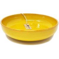 Verano Spanish Ceramics Selena Glazed Hand Dipped Kitchen Dining Large Bowl (Diam) 27cm in Yellow