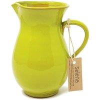 Verano Spanish Ceramics Selena Glazed Hand Dipped Kitchen Dining Pourer Jug 1L (H) 19cm in Lime