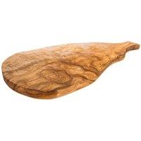 Verano Spanish Ceramics Olive Wood Natural Grained Extra Large Rustic Board w/ Handle (L) 50cm