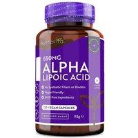 Nutravita Alpha Lipoic Acid 650mg 120 Vegan Capsules in White