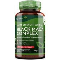 Nutravita Black Maca Root Complex 5000mg - 180 Vegan Capsules in White