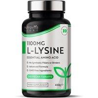 Nutravita L-Lysine 1100mg 240 Vegan Tablets in White