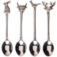 Selbrae House 4 Spoons - Country Animals in Metallics