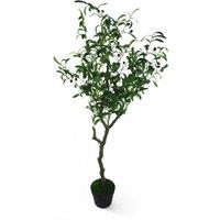 Leaf 120cm Natural Artificial Olive Tree in Green