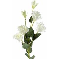 Leaf 80cm Artificial White Wild Rose Stem - 6 Flowers