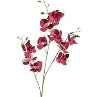 Leaf 80cm Dark Pink Artificial Mini Orchid Stem