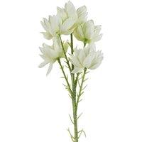 Leaf 60cm White Starflower Stem - 5 Flowers