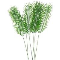 Leaf Pack of 6 x 100cm Realistic Artificial Palm in Green | Size: 6 x 100 cm