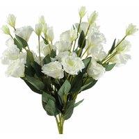 Leaf Pack of 6 x 80cm Artificial White Wild Rose Stem - 36 Flowers | Size: 6 x 80 cm