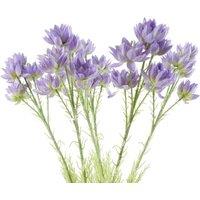 Leaf Pack of 6 x 60cm Purple Starflower Stem - 30 Flowers | Size: 6 x 60 cm