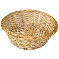 Red Hamper Wicker Split Willow Round Tray in Brown