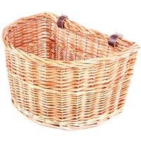 Red Hamper Wicker Cambridge Bicycle Basket in Brown