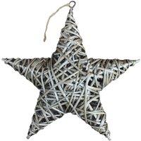 Red Hamper Wicker Antique Wash Full Star in Brown