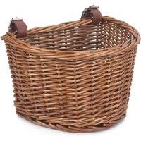 Red Hamper Wicker Child's Bicycle Basket in Brown