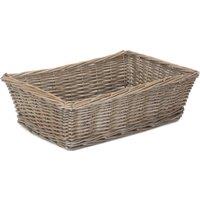 Red Hamper Antique Wash Tapered Serving Tray in Brown