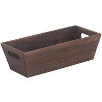 Red Hamper Wood Dark Wooden Packing Trough in Brown