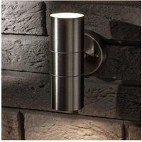 CGC Lighting Alesha Stainless Steel Outdoor Up / Down Wall Light in Silver