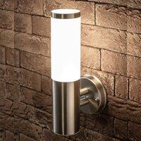 CGC Lighting 'Aster' Stainless Steel Outdoor Wall Light in Metallic Silver