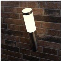 CGC Lighting 'Aster' Stainless Steel Outdoor Angled Wall Light in Metallic Silver