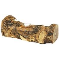 Verano Spanish Ceramics Olive Wood Natural Grained Home Dcor Rustic Tea Light Log (L) 28cm