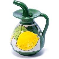 Verano Spanish Ceramics Signature Hand Painted Lemons Traditional Ceramic Kitchen Dining Fluted Pourer (H) 20cm