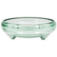 Verano Spanish Ceramics Glass Kitchen Dining Room Home Dcor Footed Glass Bowl - 24.5cm (W) in Clear