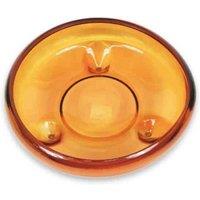 Verano Spanish Ceramics Glass Kitchen Dining Room Home Dcor Ola Footed Glass Bowl (W) 24.5cm in Orange