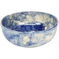 Verano Spanish Ceramics Burbujas Kitchen Dining Ceramic Round Bowl 23cm in Blue