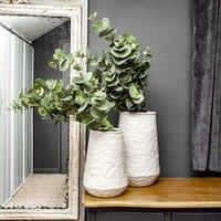 Madison & Mayfair Graceful Small White Conical Vase for Floral Delights