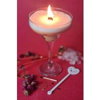 Afewhometruths Handmade Scented Pornstar Martini Cocktail Candle in Pale Orange