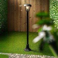 CGC Lighting 'Lara' Black Solar Outdoor Post Light Bollard Traditional Filament LED Warm White Light IP44