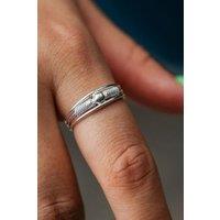 The Colourful Aura Adjustable Dainty Silver Ball Simple Spring Slim Tribal Ring