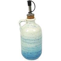 Verano Spanish Ceramics Pastel Beach Hand Painted Kitchen Dining Table Oil Drizzler Pourer 250ml in Blue
