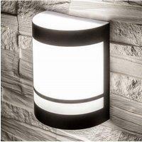 CGC Lighting 'Kala' Black Stainless Steel Curved Outdoor Wall Light