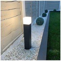CGC Lighting 'Amara' Dark Grey & White Square Medium Post Light