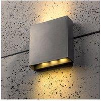 CGC Lighting 'Sian' Dark Grey Rectangle Outdoor LED Wall Light