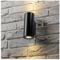 CGC Lighting 'Sherri' Black Cylinder Outdoor Up & Down Wall Light