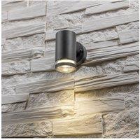 CGC Lighting 'Jennifer' Dark Grey Outdoor Single Spot Cylinder Outdoor GU10 Wall Light