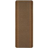 THE RUGS Washable Designer Rugs & Mats Lined Bordered Design in Brown | 116Br | Size: 67 cm x 180 cm
