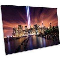 CanvasGeeks Unforgettable New York City Orange Canvas Wall Art Picture Print | Size: W30 x H20 x D20mm