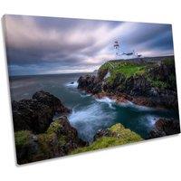 CanvasGeeks Fanad Head Lighthouse Ireland Coast Canvas Wall Art Picture Print | Size: W18 x H12 x D20mm