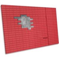 CanvasGeeks A Break in the Red Wall Urban Architecture Canvas Wall Art Picture Print | Size: W18 x H12 x D20mm