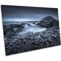 CanvasGeeks Giants Causeway Northern Ireland Blue Canvas Wall Art Picture Print | Size: W30 x H20 x D20mm