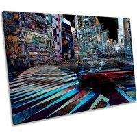 CanvasGeeks Shibuya Crossing Tokyo Japan City Modern Canvas Wall Art Picture Print | Size: W30 x H20 x D20mm