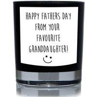 60 SECOND MAKEOVER Funny Candle Happy Fathers Day From Your Favourite Grand Daughter Gift 20cl Candle in Black