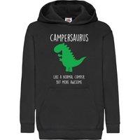 60 SECOND MAKEOVER Camper Dinosaur Hoodie in Black | Size: Large
