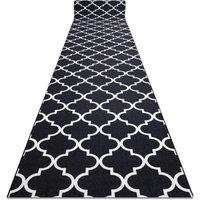 RugsX Anti-Slip Trellis Runner in Black | Size: 57 cm x 270 cm