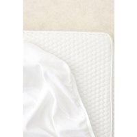 The Tiny Bed Company Premium 100% Cotton Fitted Sheet For Travel Cot Mattress 104 x 74cm in White