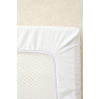 The Tiny Bed Company Waterproof Fitted Mattress Protector for Travel Cot - 95 x 65 cm in White