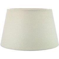 Happy Homewares Traditional Linen Fabric Drum Shade for Pendant & Lampshade in Cream | Size: 12 inches